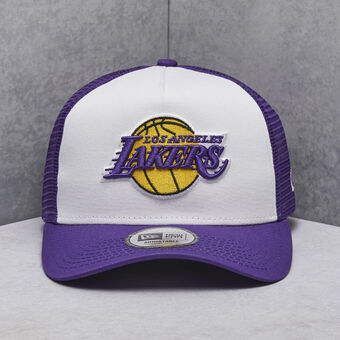 LA Lakers Tonal Black A-Frame Trucker Cap