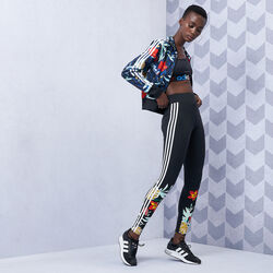 adidas Allover Print Flower Leggings - Black | Women's Lifestyle | adidas US