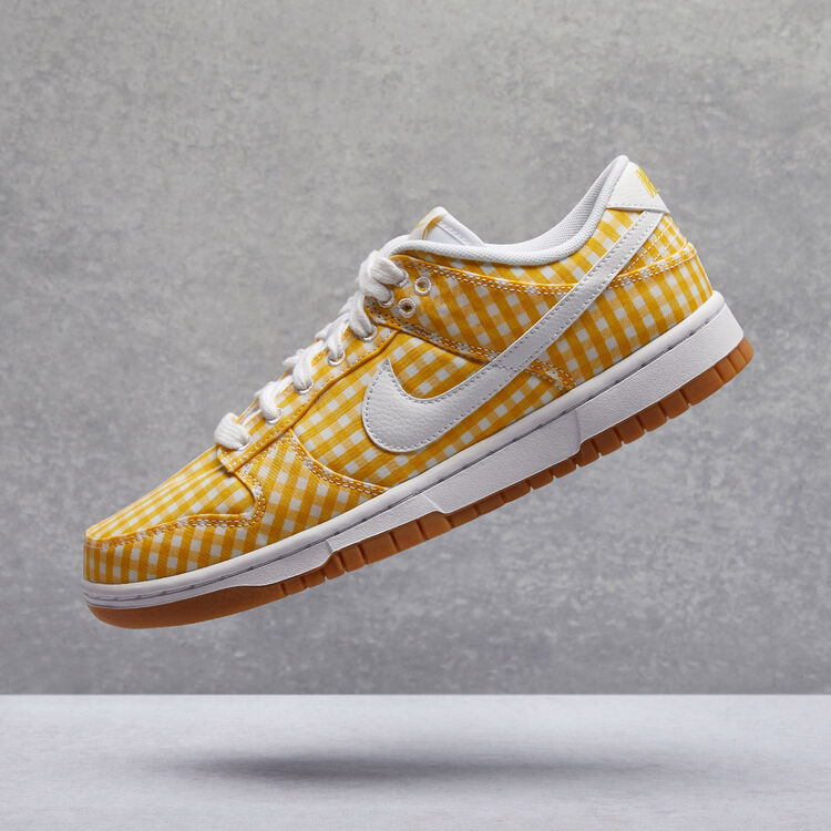 Buy Nike Dunk Low Gingham Shoe Yellow in Kuwait | Dropkick