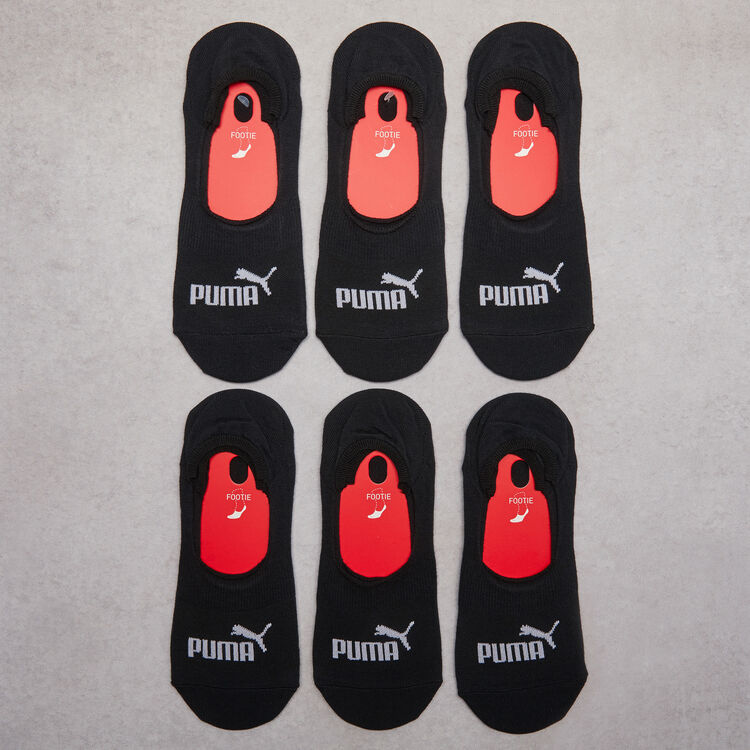 Buy PUMA Embroidered Logo No-Show Socks (6 Pairs) Black in Kuwait ...