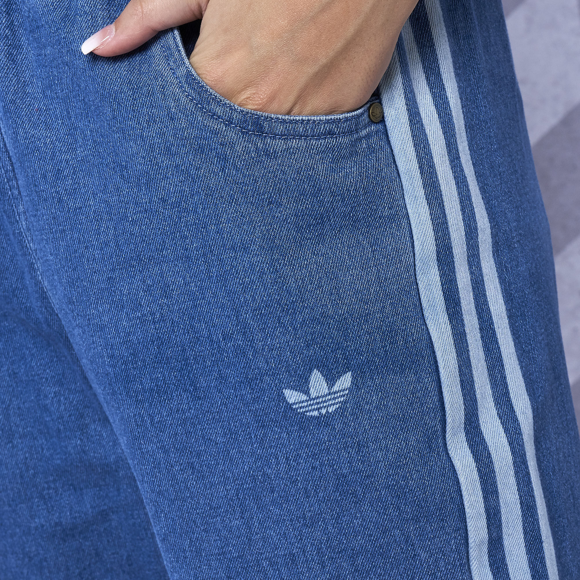 Pants and jeans adidas Human Made Denim Trackpants Collegiate Navy   Footshop