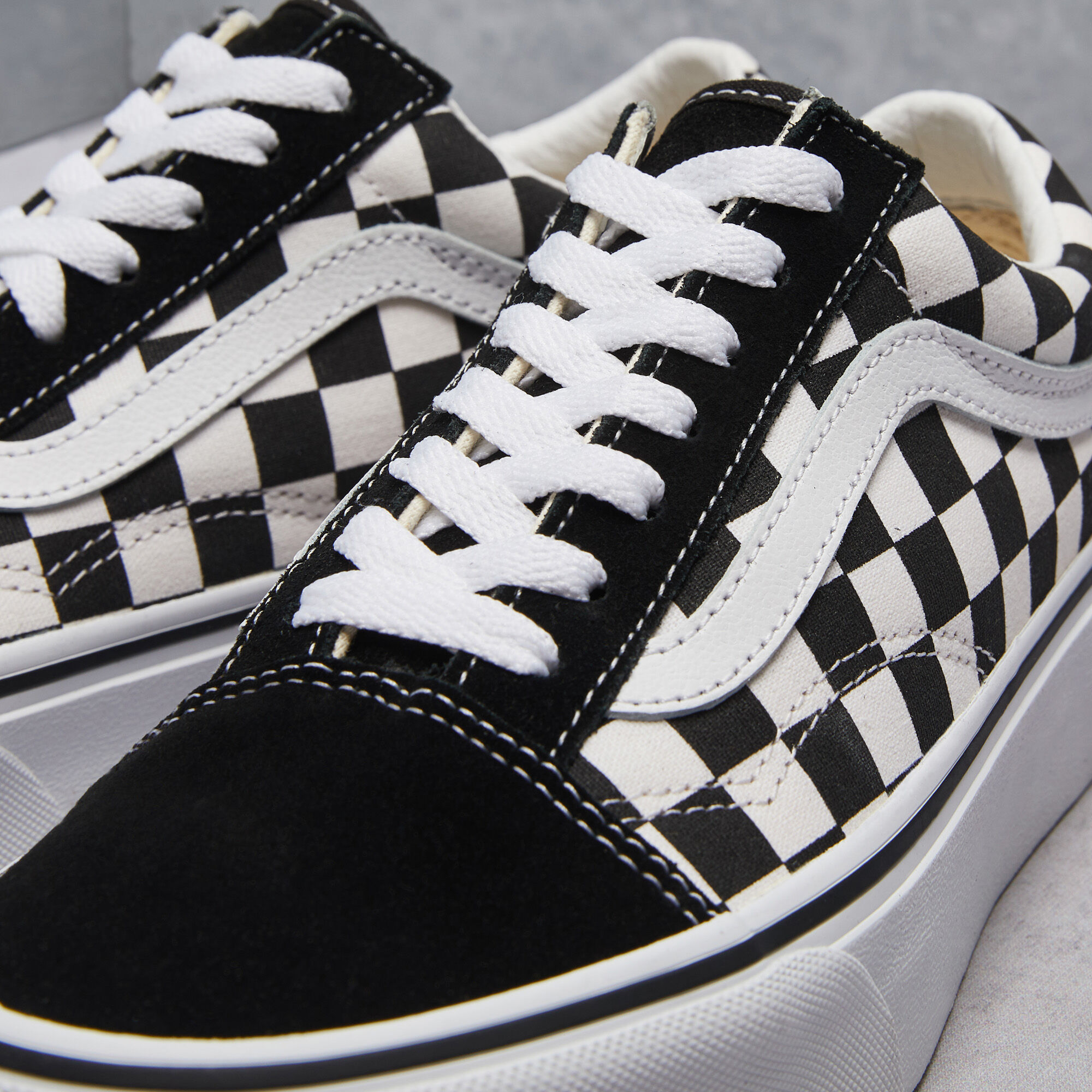 Checkerboard old skool 2025 platform shoes